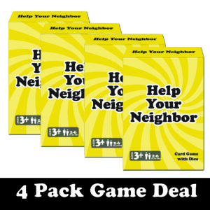 Help Your Neighbor Card & Dice Game - 4 Pack