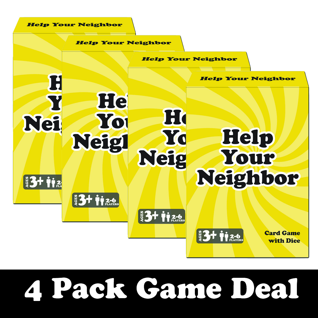 Help Your Neighbor Card & Dice Game - 4 Pack